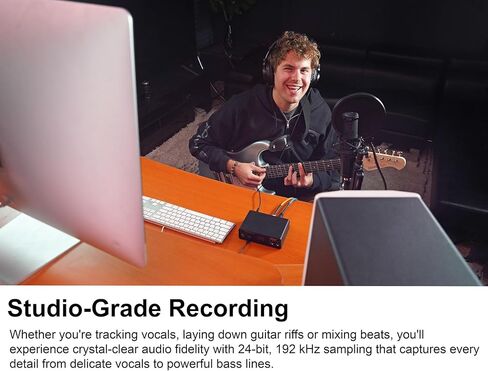 Rockville Bundle: Rockville R-TRACK SOLO Recording USB-C Audio Interface, RCM03 Pro Condenser Microphone, PRO-M50 Studio Headphones (3 Items) in Saudi Arabia