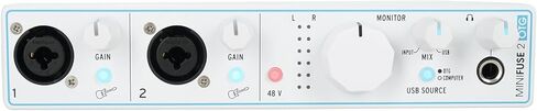 حزمة Arturia MiniFuse 2 OTG: واجهة تسجيل متنقلة USB-C مزدوجة 2 بوصة/2 مخرج، ميكروفون مكثف RCM03 Pro Studio مع حامل صدمات معدني، عنصرين in Saudi Arabia