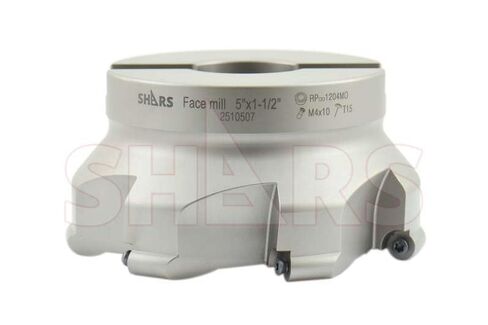 Shars CNC 5'' Round Indexable Face Mill RPMT 1204 Insert 7 Flutes New 404-1949W #[ in Saudi Arabia