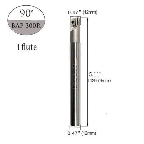 300R Square Shoulder Indexable End Mil APMT1135 Miilling Insert+3/8in Shank Boring bar with LNMU02 Brown in Kuwait