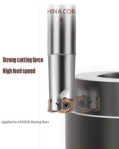 300R Square Shoulder Indexable End Mil APMT1135 Miilling Insert+3/8in Shank Boring bar with LNMU02 Brown in Kuwait