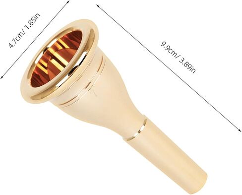 VANZACK Professional 13.3mm Brass Tuba Mouthpiece Replacement Cnc Electroplated Gold Tuba Accessory for Brass Instrument Sturdy Mouthpiece Part for Player Use in Saudi Arabia