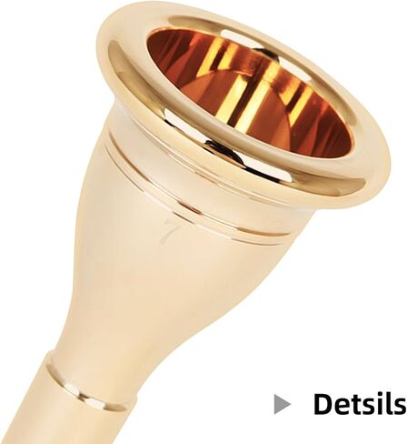 Cabilock Tuba Mouthpiece Replacement Brass Instrument Accessory 13.3mm Cnc Electroplated Gold Shank Suitable for Tuba Players and Brass Musicians in Saudi Arabia