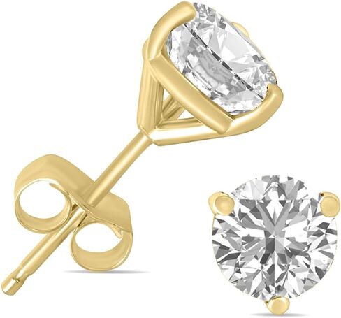 1/4 Carat TW Lab Grown Diamond Martini Set Round Earrings in 14K White Gold (F-G Color, VS1-VS2 Clarity) in Saudi Arabia