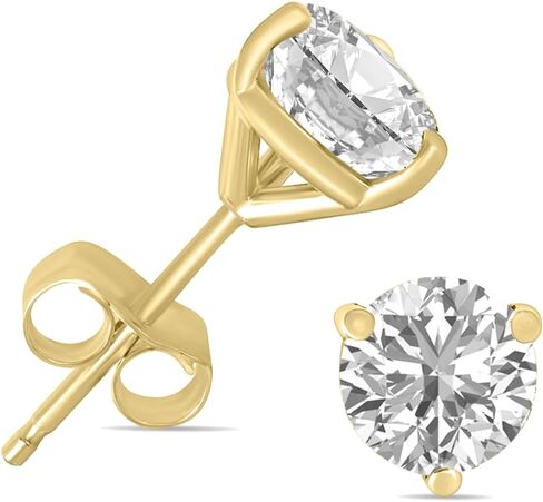 1/4 Carat TW Lab Grown Diamond Martini Set Round Earrings in 14K White Gold (F-G Color, VS1-VS2 Clarity) in Saudi Arabia