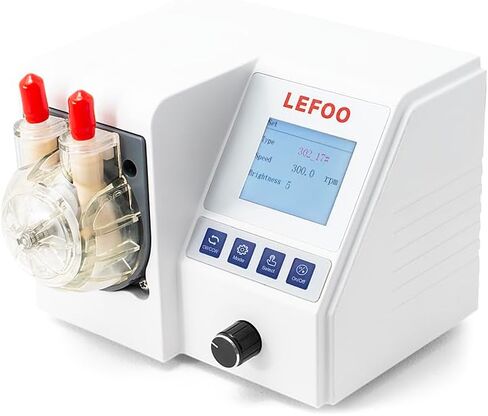 LEFOO LFPC3025ST 24V intelligent peristaltic laboratory Pump small constant current high precision small metering water pump(0-320ml/min,BPT Tube,4.8mm ID x 8mm OD,17#) in Saudi Arabia
