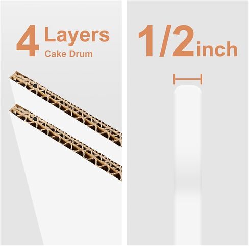 10 Inch Cake Board - 3 Pack Cake Drum Round, Cake Circles Rounds Base Food-Grade Cardboard Cake Plate for Displaying Cakes, Bread, Desserts (White) in Kuwait