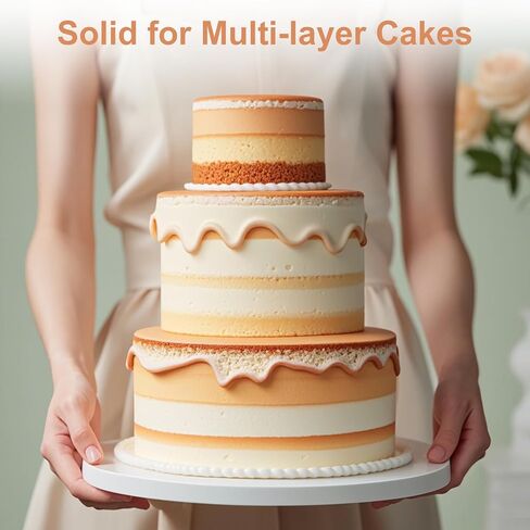 10 Inch Cake Board - 3 Pack Cake Drum Round, Cake Circles Rounds Base Food-Grade Cardboard Cake Plate for Displaying Cakes, Bread, Desserts (White) in Kuwait