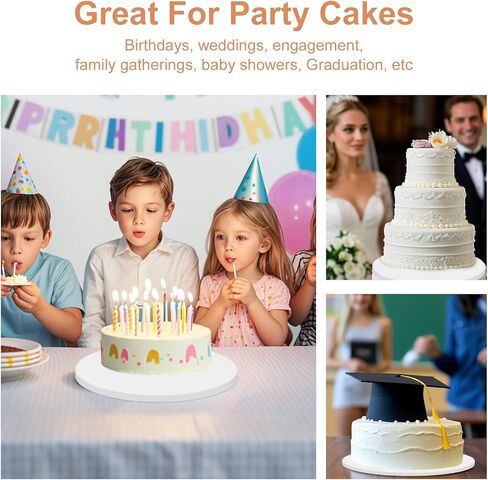 10 Inch Cake Board - 3 Pack Cake Drum Round, Cake Circles Rounds Base Food-Grade Cardboard Cake Plate for Displaying Cakes, Bread, Desserts (White) in Kuwait