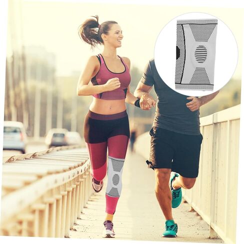 PartyKindom Knee Brace for Men Women Compression Knee Brace Woven Fitness Pad Protection Cover in Saudi Arabia