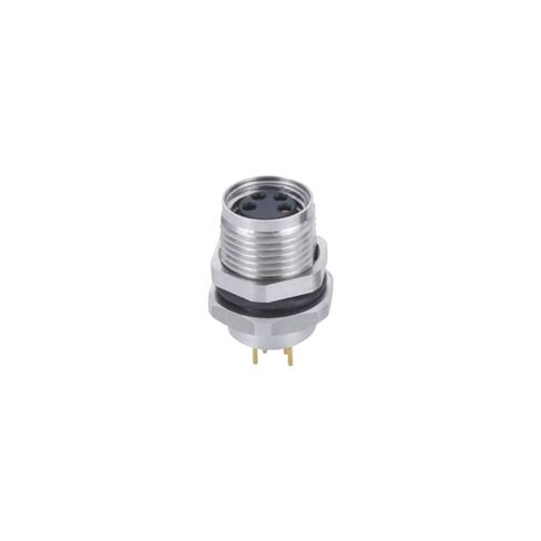 M8 Connector A-Code Board end Female Socket Front Lock PCB Plug-in Waterproof Connector 4PIN in Saudi Arabia