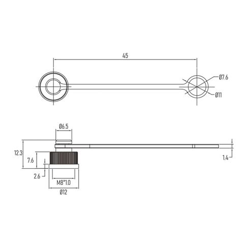 M8 Male Connector with dust Cover, Plastic Waterproof Grade IP68, with Wire Ring in Kuwait