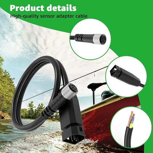 1852068 MKR-US2-8 7-Pin محول كابل محول ل Humminbird و Minn Kota US2 محولات عمق المكتشفين للقوارب 1.4FT in Saudi Arabia