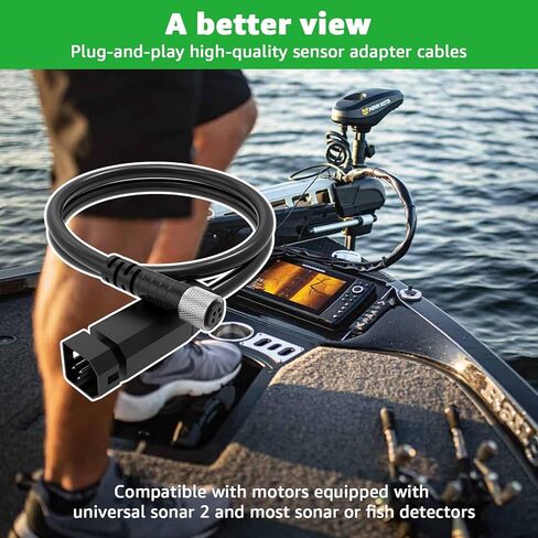 1852068 MKR-US2-8 7-Pin محول كابل محول ل Humminbird و Minn Kota US2 محولات عمق المكتشفين للقوارب 1.4FT in Saudi Arabia