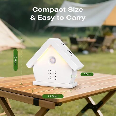 صندوق غناء الطيور الأصلي، صندوق صوت طبيعي مع مستشعر حركة، مصابيح LED، مؤقت، 12 أغنية مهدئة، صندوق زقزقة الطيور المحمول، علاج صوتي بالضوضاء البيضاء للحمام، المنزل، استرخاء البالغين (0-90 ديسيبل) in Kuwait