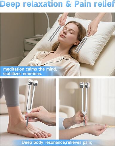 ضبط الشوك لمجموعة الشفاء، 128 هرتز، 136 هرتز، 256 هرتز، 384 هرتز ومنشط لشفاء شقرا مجموعة العلاج بالصوت، سبائك الألومنيوم المنشط الشوكة الرنانة الحسية للشفاء in Kuwait