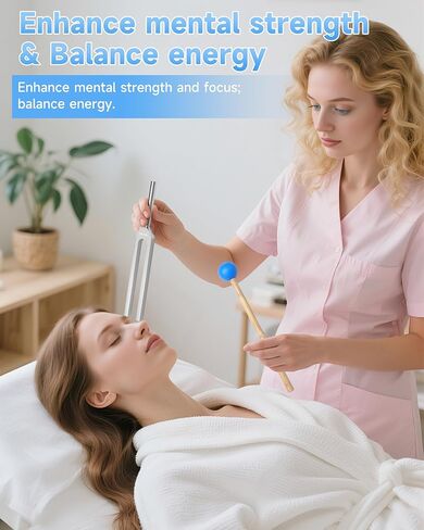 ضبط الشوك لمجموعة الشفاء، 128 هرتز، 136 هرتز، 256 هرتز، 384 هرتز ومنشط لشفاء شقرا مجموعة العلاج بالصوت، سبائك الألومنيوم المنشط الشوكة الرنانة الحسية للشفاء in Kuwait