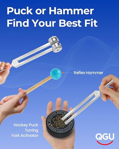 Tuning Forks for Healing Set – (128Hz 136.1Hz 256Hz 384Hz) Medical-Grade Weighted & Unweighted Tuning Forks Set with Vegan Leather Pouch &Activator, for Chakra/Sound Therapy/Yoga/Meditation in Saudi Arabia