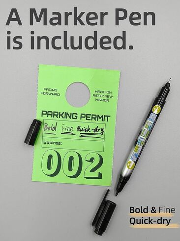 تمريرات وقوف السيارات Prismite معلقة للسيارة ، مرقمة 1-500 معلقة تصريح تصريح وقوف السيارات ، البرتقالي in Kuwait