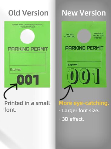 تمريرات وقوف السيارات Prismite معلقة للسيارة ، مرقمة 1-500 معلقة تصريح تصريح وقوف السيارات ، البرتقالي in Kuwait