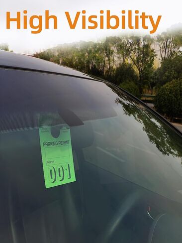 تمريرات وقوف السيارات Prismite معلقة للسيارة ، مرقمة 1-500 معلقة تصريح تصريح وقوف السيارات ، البرتقالي in Kuwait