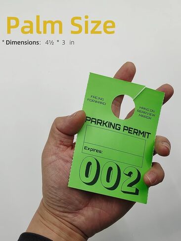 تمريرات وقوف السيارات Prismite معلقة للسيارة ، مرقمة 1-500 معلقة تصريح تصريح وقوف السيارات ، البرتقالي in Kuwait