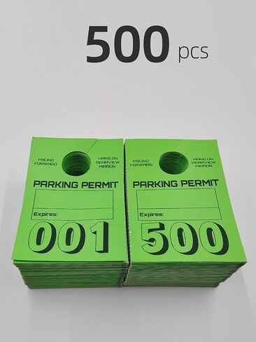 تمريرات وقوف السيارات Prismite معلقة للسيارة ، مرقمة 1-500 معلقة تصريح تصريح وقوف السيارات ، البرتقالي in Kuwait