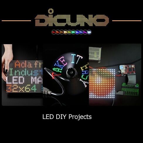 DiCUNO 200pcs 5mm Light Emitting Diodes, Round Clear LED Assorted Kit 10 Colors, White/Red/Yellow/Green/Blue/Pink/Orange/Warm White/UV/Chartreuse, 10 Colors x 20pcs Diodes in Saudi Arabia