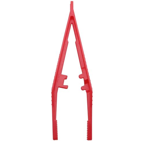 DGZZI 20PCS Red Plastic Tweezers Plastic Tweezers with Teeth Precision Pick Up Tool Cosmetic Feed Clip Disposable First Aid Pick-Up for Medical Crafts Labs School Science Classes in Saudi Arabia