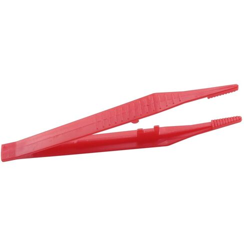 DGZZI 20PCS Red Plastic Tweezers Plastic Tweezers with Teeth Precision Pick Up Tool Cosmetic Feed Clip Disposable First Aid Pick-Up for Medical Crafts Labs School Science Classes in Saudi Arabia