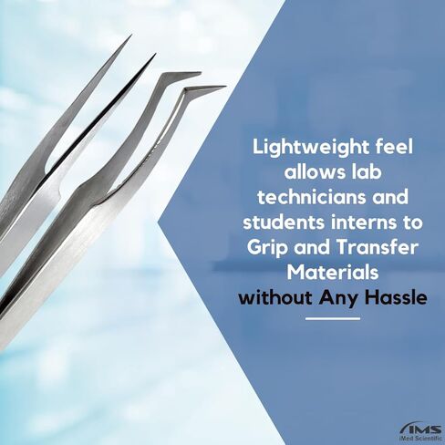 Microdissection Lab Forceps Set Includes 8 Different Fine Precision Point Tweezers Made of Stainless Steel Ideal for Working Under Microscope Delicate Laboratory Work Comes in a Zipper Carrying Case in Kuwait