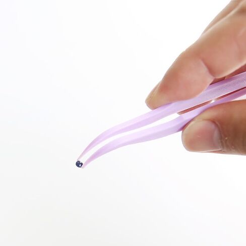 12pcs Sticker Tweezers, 4.5 Inch Long Plastic Bent Tweezers for Crafting Small Jewelry Making Tools for Bead Craft DIY, Baking Decoration, Feeding Reptiles in Saudi Arabia