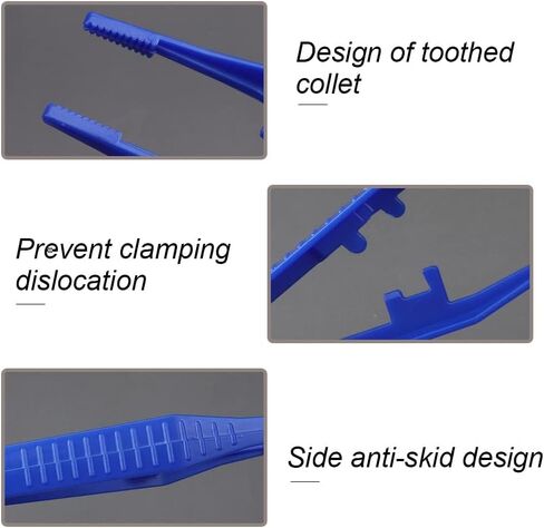 24 قطعة من الملقط البلاستيكي المضاد للانزلاق - ملقط بتصميم كوليت مسنن لمجموعة الخرز، ولصق أحجار الراين، والحرف اليدوية للأطفال in Kuwait