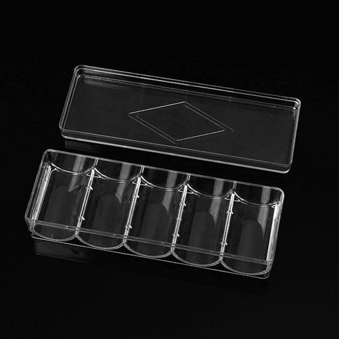 Clear Acrylic Chips Case Holds 100 Chips Multifunctional for Family in Kuwait
