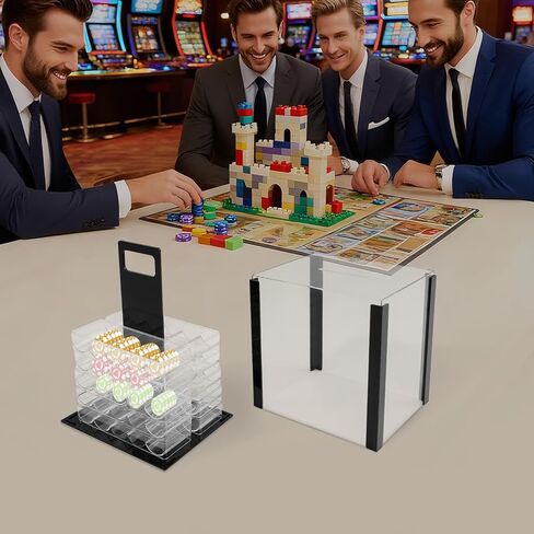 مجموعة صواني شرائح البوكر الأكريليك بسعة 1000 قطعة، مجموعات البوكر بوزن علبة يتراوح من 4.41 إلى 6.61 رطل، مجموعات رقائق الكازينو مع 10 صواني مجهزة مناسبة لحفلات نوادي البوكر في الكازينوهات in Kuwait