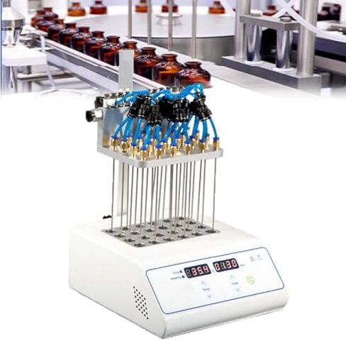 Adjustable Height Nitrogen Evaporator Lab Concentrator with Copper Quick Connector & Time-Temperature Control for Efficient Sample Processing in Kuwait