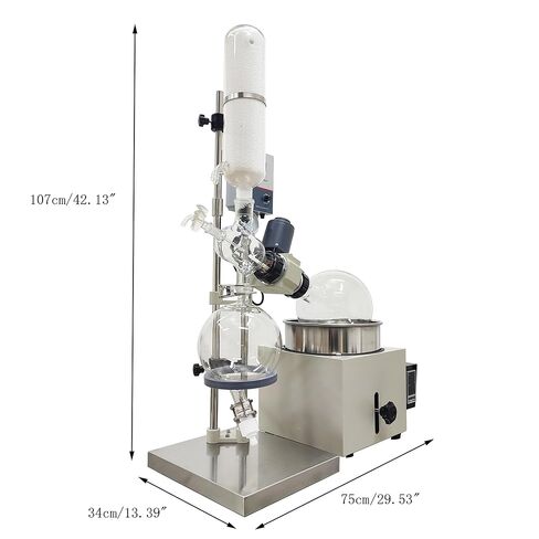 5L Rotary Evaporator for Lab Distillation 110V Electric Heating Rotary Evaporation Instrument Vacuum Distillation Equipment Lab Evaporator in Kuwait
