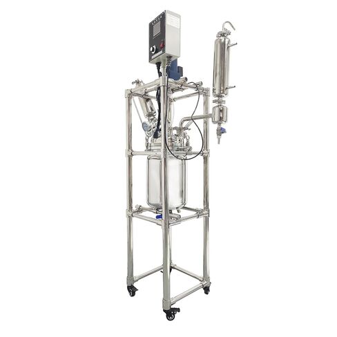 10L Double-Layer Stainless Steel Reactor with 316 SS Interior, 0–600 RPM Lab Reaction Kettle, –80°C to 200°C Temp Range for Lab and Research Use, 110V in Kuwait