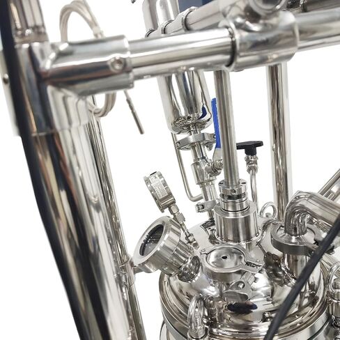 10L Double-Layer Stainless Steel Reactor with 316 SS Interior, 0–600 RPM Lab Reaction Kettle, –80°C to 200°C Temp Range for Lab and Research Use, 110V in Kuwait