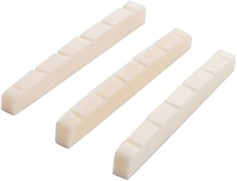 BESPORTBLE 3pcs Slotted Bone Guitar Nuts for Bass Guitar Replacement Durable Natural Bone Parts Easy Installation Optimal Tonal Link in Saudi Arabia