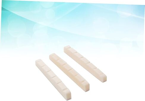 BESPORTBLE 3pcs Slotted Bone Guitar Nuts for Bass Guitar Replacement Durable Natural Bone Parts Easy Installation Optimal Tonal Link in Saudi Arabia