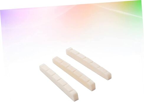BESPORTBLE 3pcs Slotted Bone Guitar Nuts for Bass Guitar Replacement Durable Natural Bone Parts Easy Installation Optimal Tonal Link in Saudi Arabia