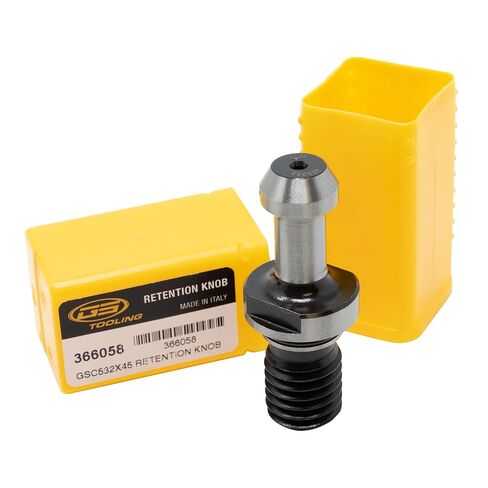 مقبض الاحتفاظ GSC532X45 CAT40 - خيط قضيب السحب 5/8x11، نصف قطر زاوية 45 درجة، سمك الحافة 0.236 بوصة، قطر المقبض 0.590 بوصة لحمل الأدوات الدقيقة in Saudi Arabia