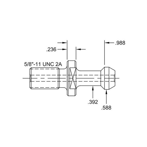 مقبض الاحتفاظ GSC532X45 CAT40 - خيط قضيب السحب 5/8x11، نصف قطر زاوية 45 درجة، سمك الحافة 0.236 بوصة، قطر المقبض 0.590 بوصة لحمل الأدوات الدقيقة in Saudi Arabia