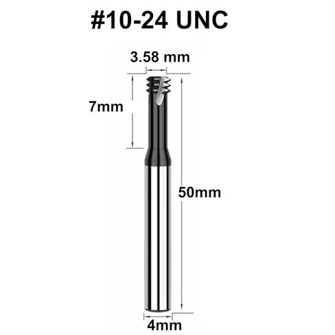 5 قطع UNC 3/8"-16 قاطع مطحنة خيط من الكربيد الصلب لآلات CNC، مع طلاء، 3 مزامير وخيط 60 درجة فولت، أداة طحن خيط لتصنيع الفولاذ المقاوم للصدأ in Kuwait