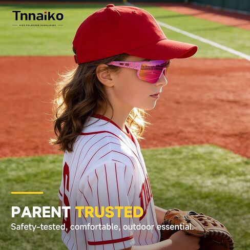 Kids Polarized Sunglasses for Boys & Girls, Youth Baseball Softball Cycling Sports Sunglasses UV Protection Ages 3-12 in Saudi Arabia