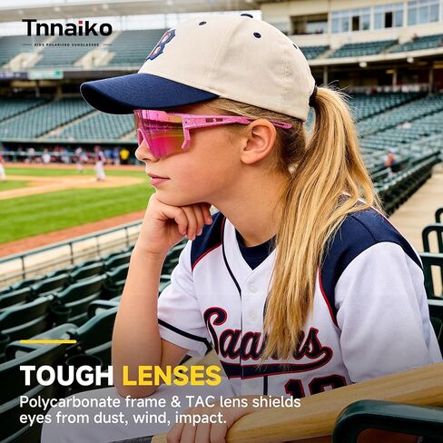 Kids Polarized Sunglasses for Boys & Girls, Youth Baseball Softball Cycling Sports Sunglasses UV Protection Ages 3-12 in Saudi Arabia