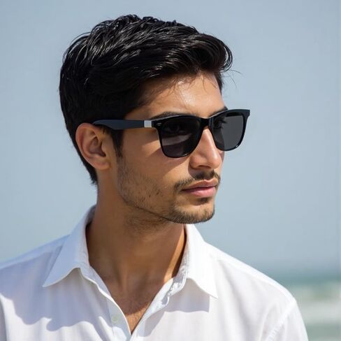 Polarized Sports Sunglasses - UV Protection Eyewear for Outdoor Activities, Lightweight and Comfortable Retro Design in Saudi Arabia