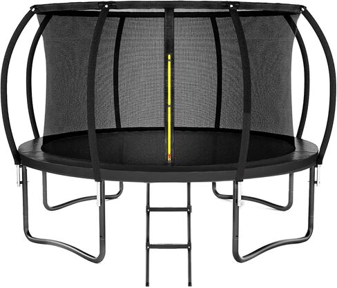 Trampoline 12 14 16FT, Outdoor Big Trampolines for Kids and Adults, Recreational Trampolines with Basketball Hoop and Stakes, Big Round Trampoline with Sprinkler for Backyard in Saudi Arabia