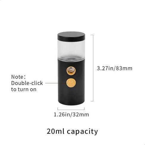 watchget 20ml Cylindrical Coffee Bean Atomizer Rdt Sprayer for Reducing Coffee Powder Static, Portable Electric Nano-Atomizer Rechargeable Espresso Sprayer, Black in Kuwait